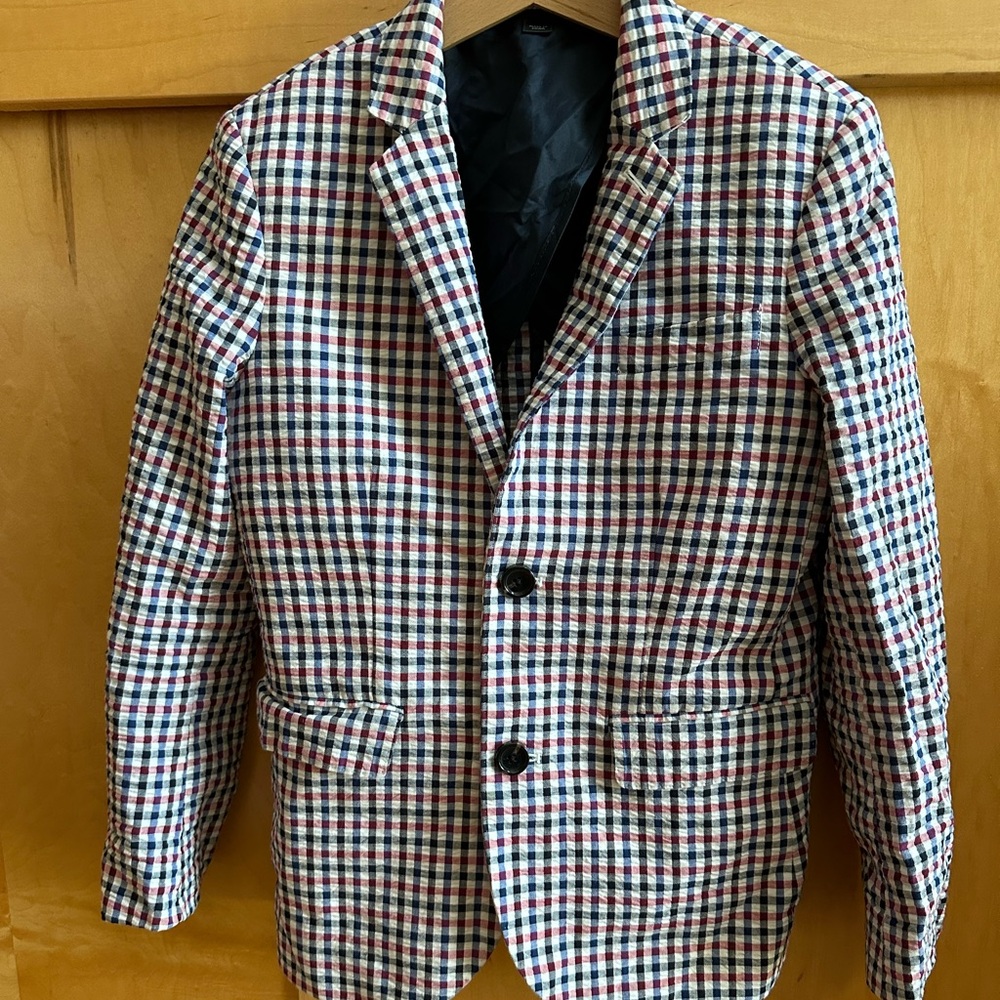 crewcuts seersucker plaid blazer